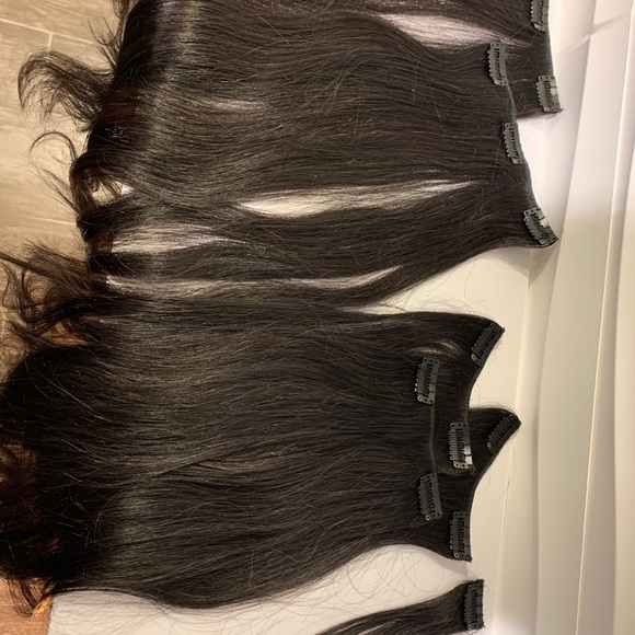Dark Brown/ Black Clip on Hair Extensions main image 5